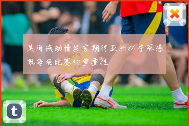 吴海燕动情发言期待亚洲杯夺冠感慨每场比赛的重要性